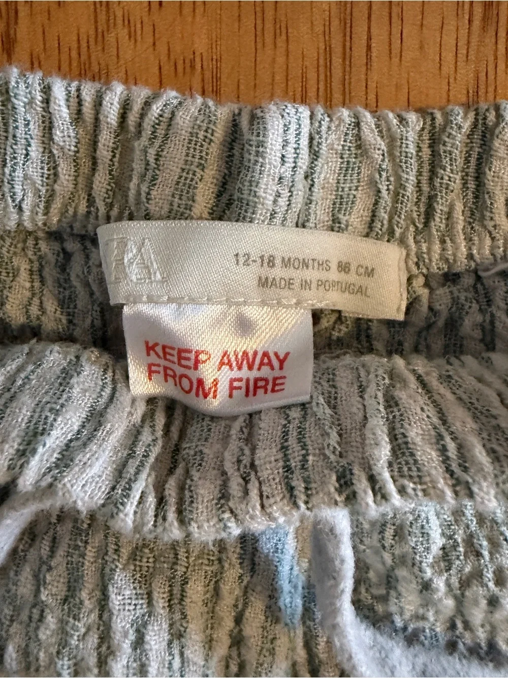 Zara seersucker pants 12-18 months